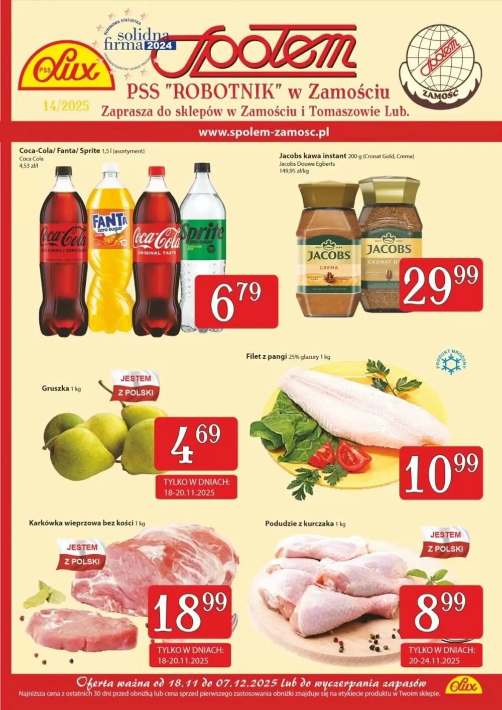 Gazetka promocyjna Społem  ważna od 18.11.2025 - Strona 1.