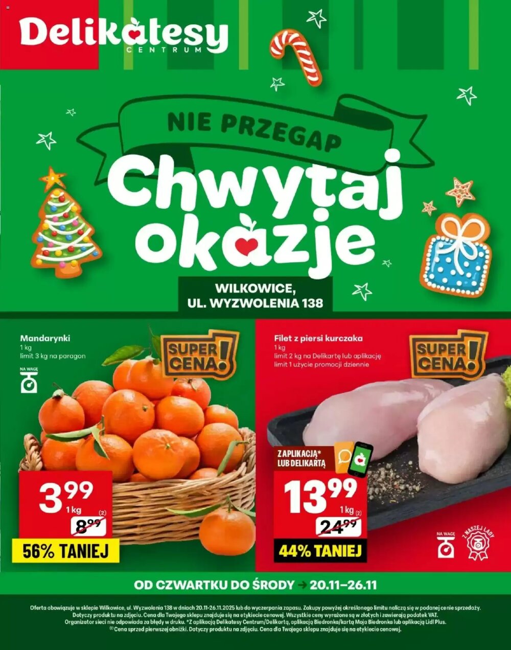 Gazetka promocyjna Delikatesy Centrum  ważna od 20.11.2025 - Strona 1.
