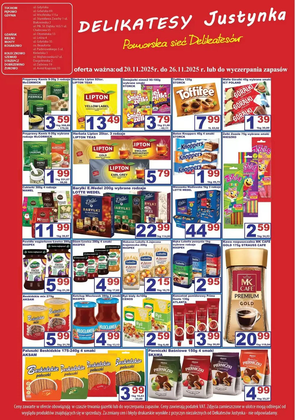 Gazetka promocyjna Delikatesy Justynka  ważna od 20.11.2025 - Strona 3.