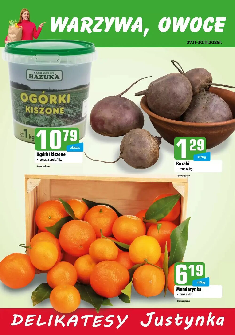 Gazetka promocyjna Delikatesy Justynka  ważna od 27.11.2025 - Strona 1.
