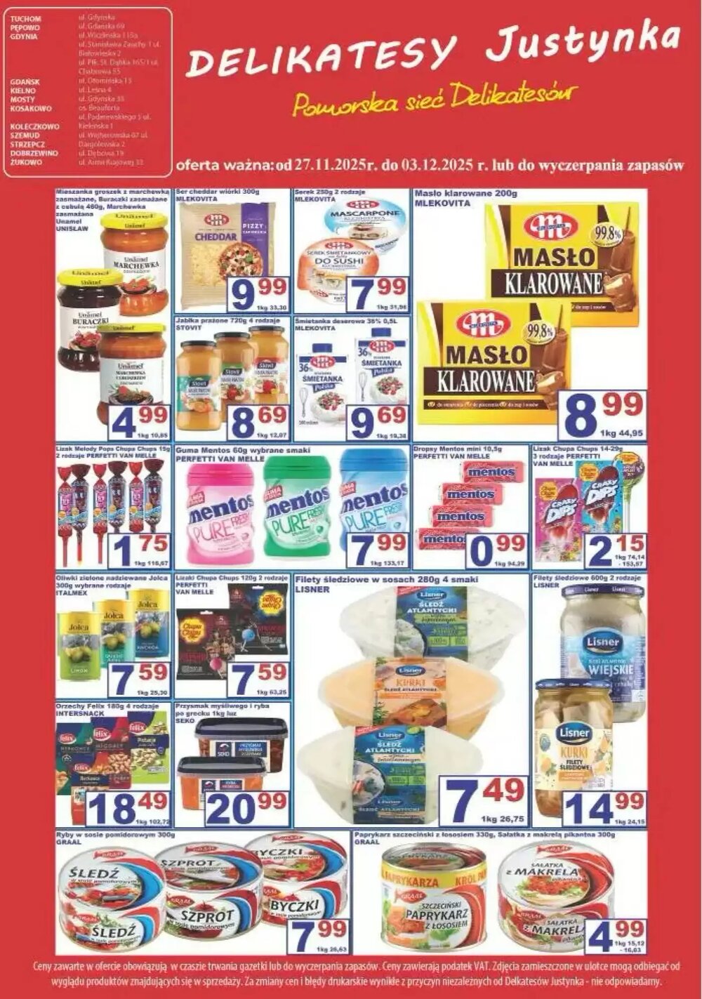 Gazetka promocyjna Delikatesy Justynka  ważna od 27.11.2025 - Strona 3.