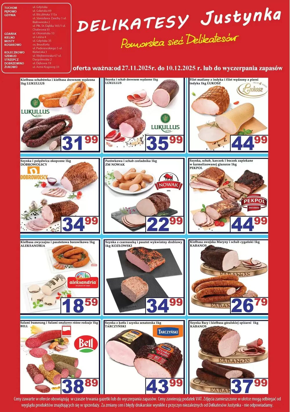 Gazetka promocyjna Delikatesy Justynka  ważna od 27.11.2025 - Strona 3.