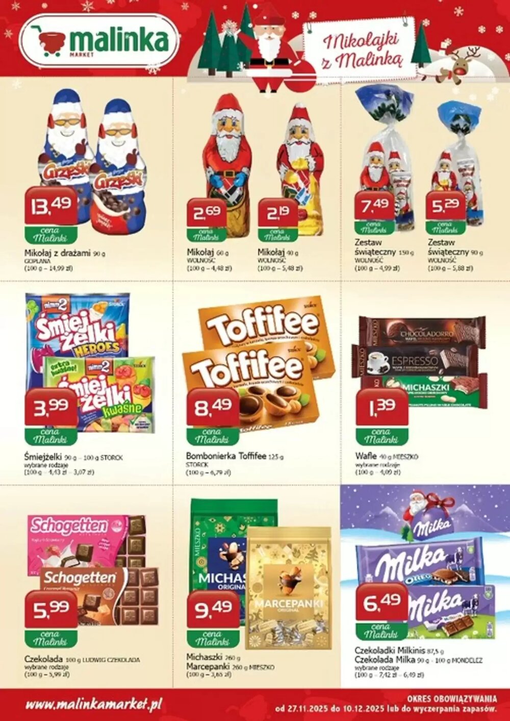 Gazetka promocyjna Malinka Market  ważna od 27.11.2025 - Strona 1.