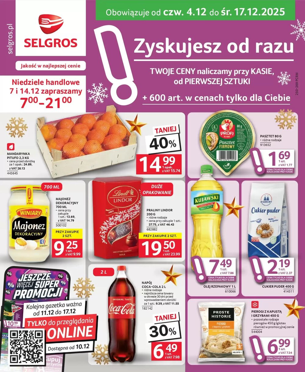 Gazetka promocyjna Selgros  ważna od 04.12.2025 - Strona 1.