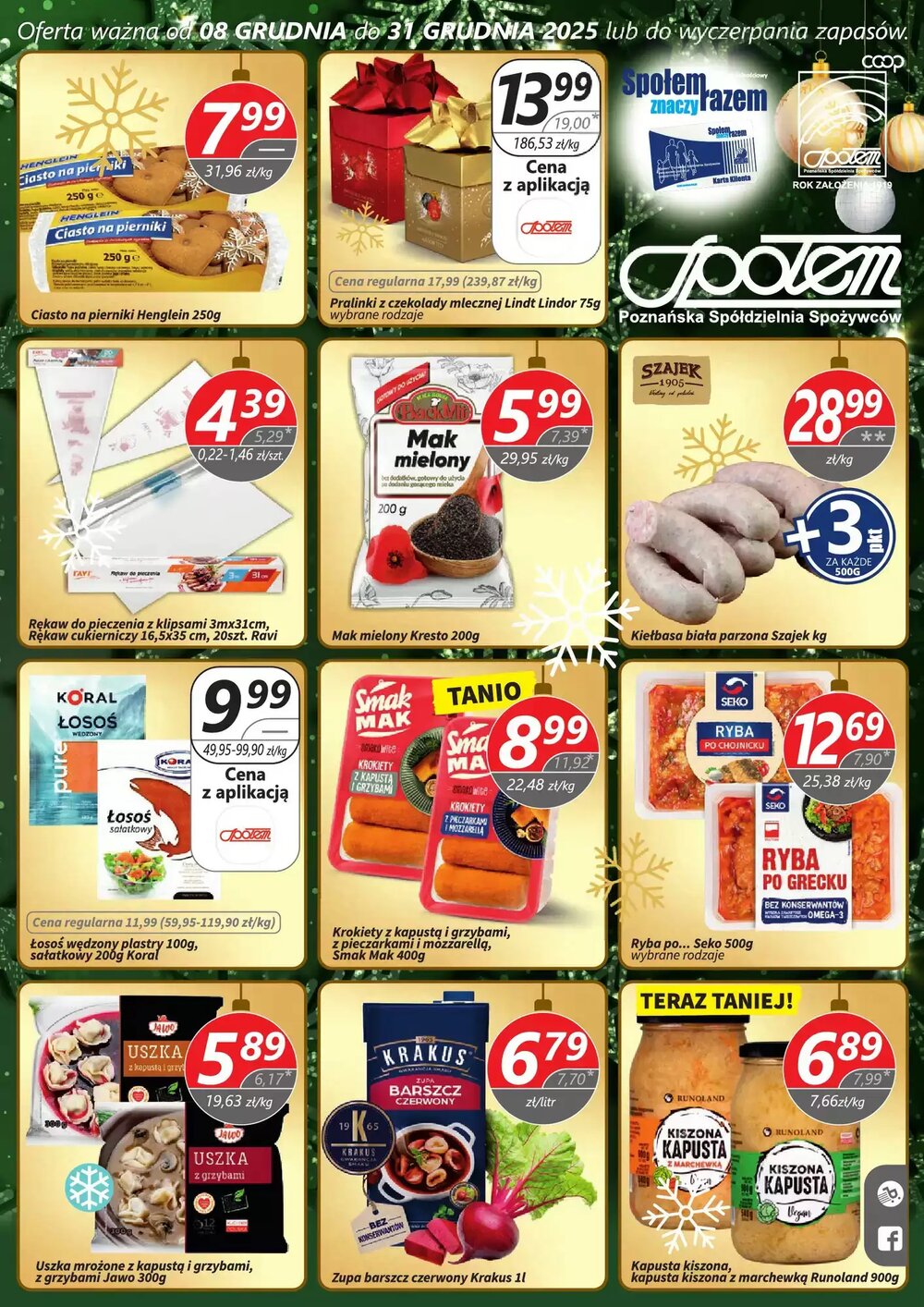 Gazetka promocyjna Społem  ważna od 08.12.2025 - Strona 1.