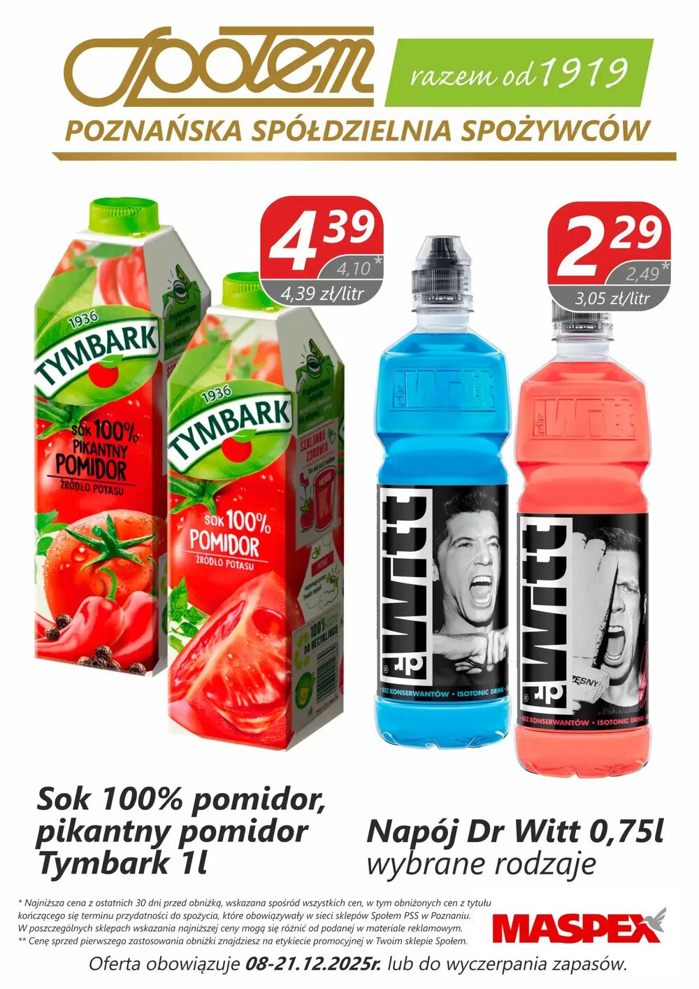 Gazetka promocyjna Społem  ważna od 08.12.2025 - Strona 1.