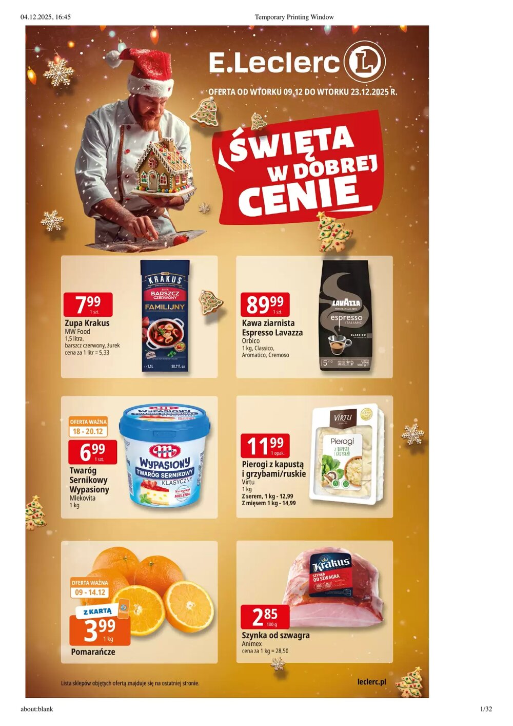 Gazetka promocyjna E.Leclerc  ważna od 09.12.2025 - Strona 1.