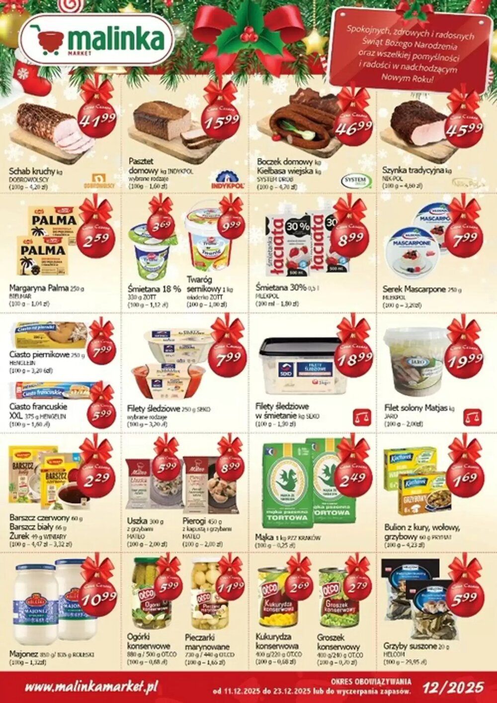 Gazetka promocyjna Malinka Market  ważna od 11.12.2025 - Strona 1.