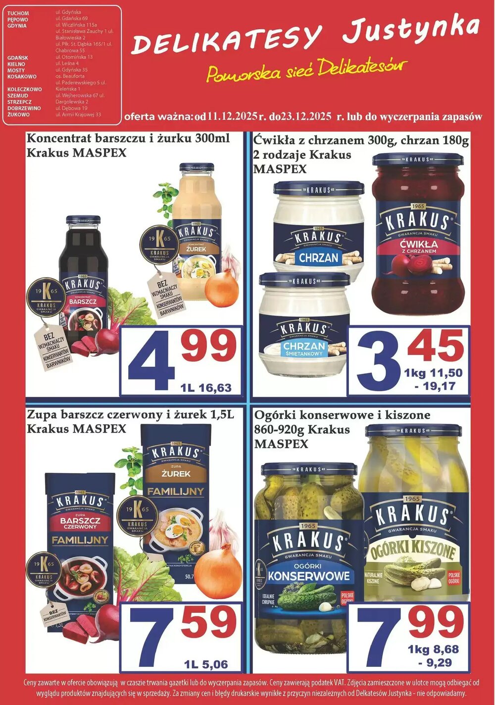 Gazetka promocyjna Delikatesy Justynka  ważna od 11.12.2025 - Strona 4.