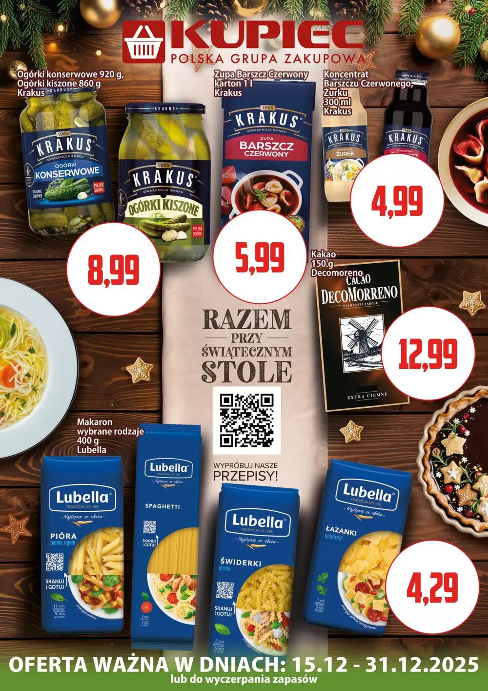 Gazetka promocyjna Kupiec  ważna od 15.12.2025 - Strona 1.