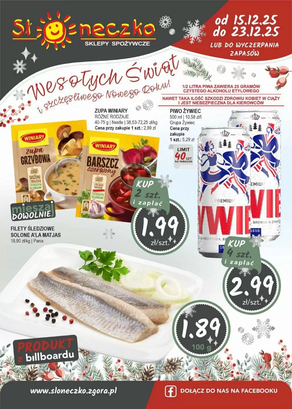 Gazetka promocyjna Słoneczko  ważna od 15.12.2025 - Strona 1.
