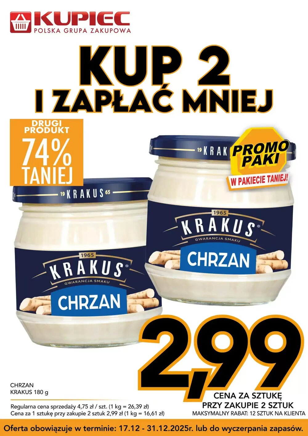 Gazetka promocyjna Kupiec  ważna od 17.12.2025 - Strona 14.