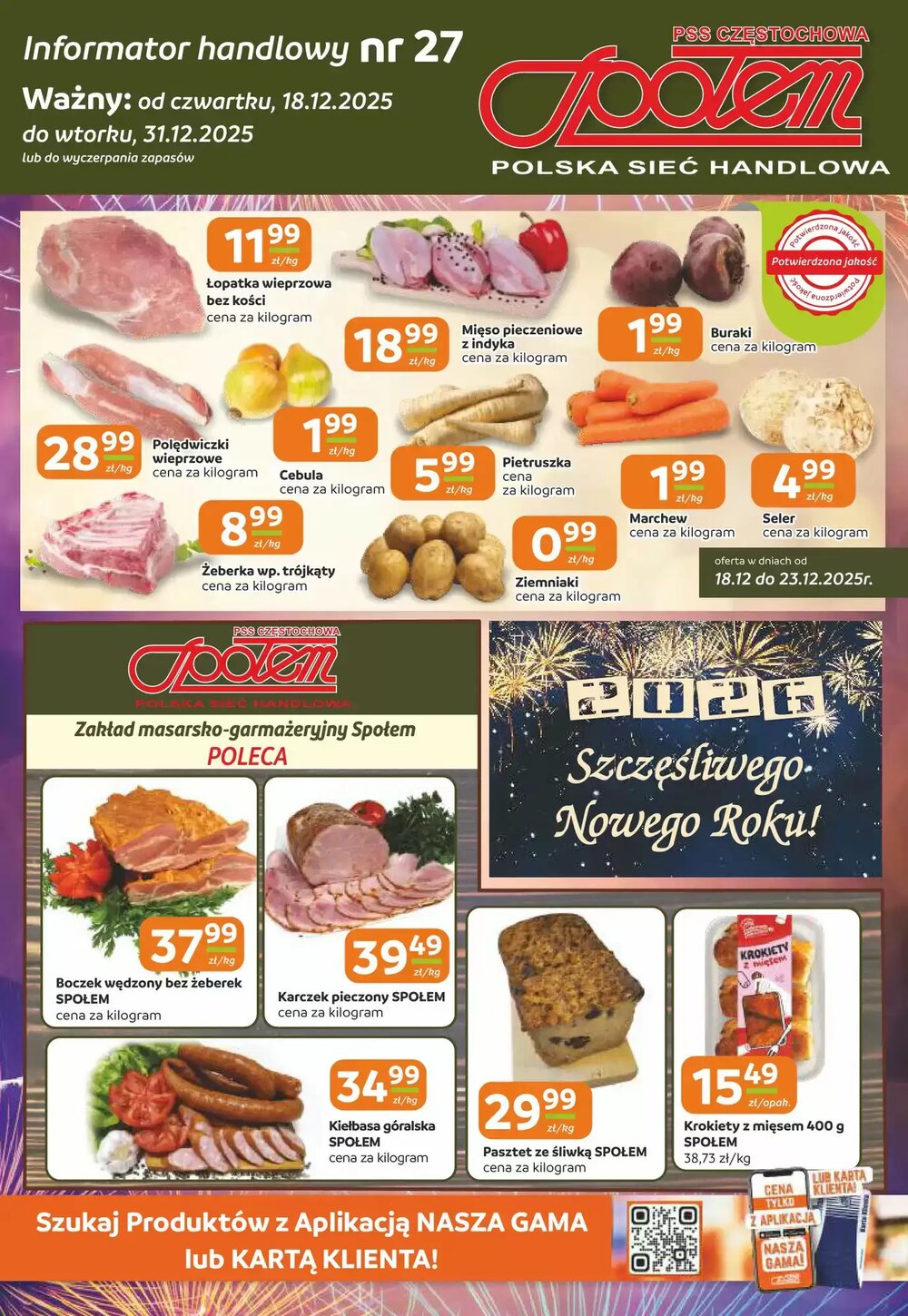 Gazetka promocyjna Społem  ważna od 18.12.2025 - Strona 1.
