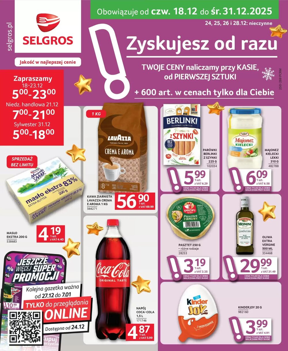 Gazetka promocyjna Selgros  ważna od 18.12.2025 - Strona 1.