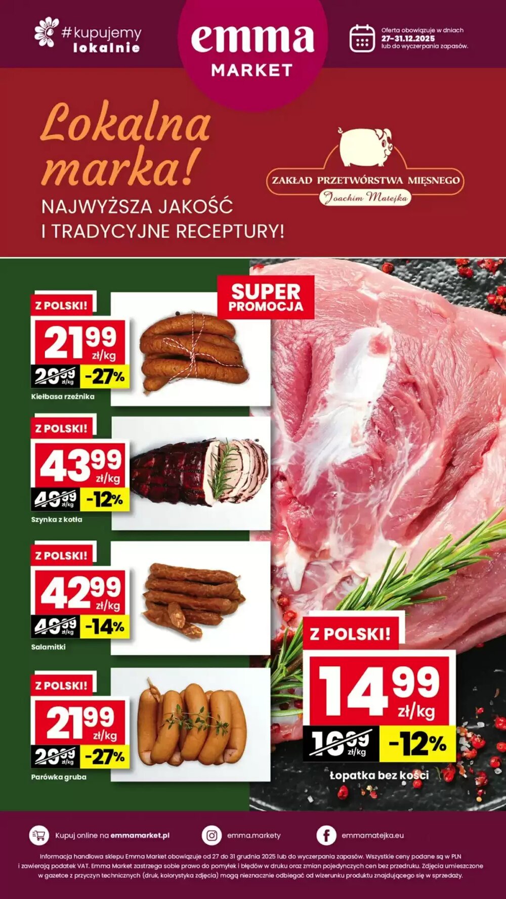 Gazetka promocyjna EMMA market  ważna od 27.12.2025 - Strona 1.