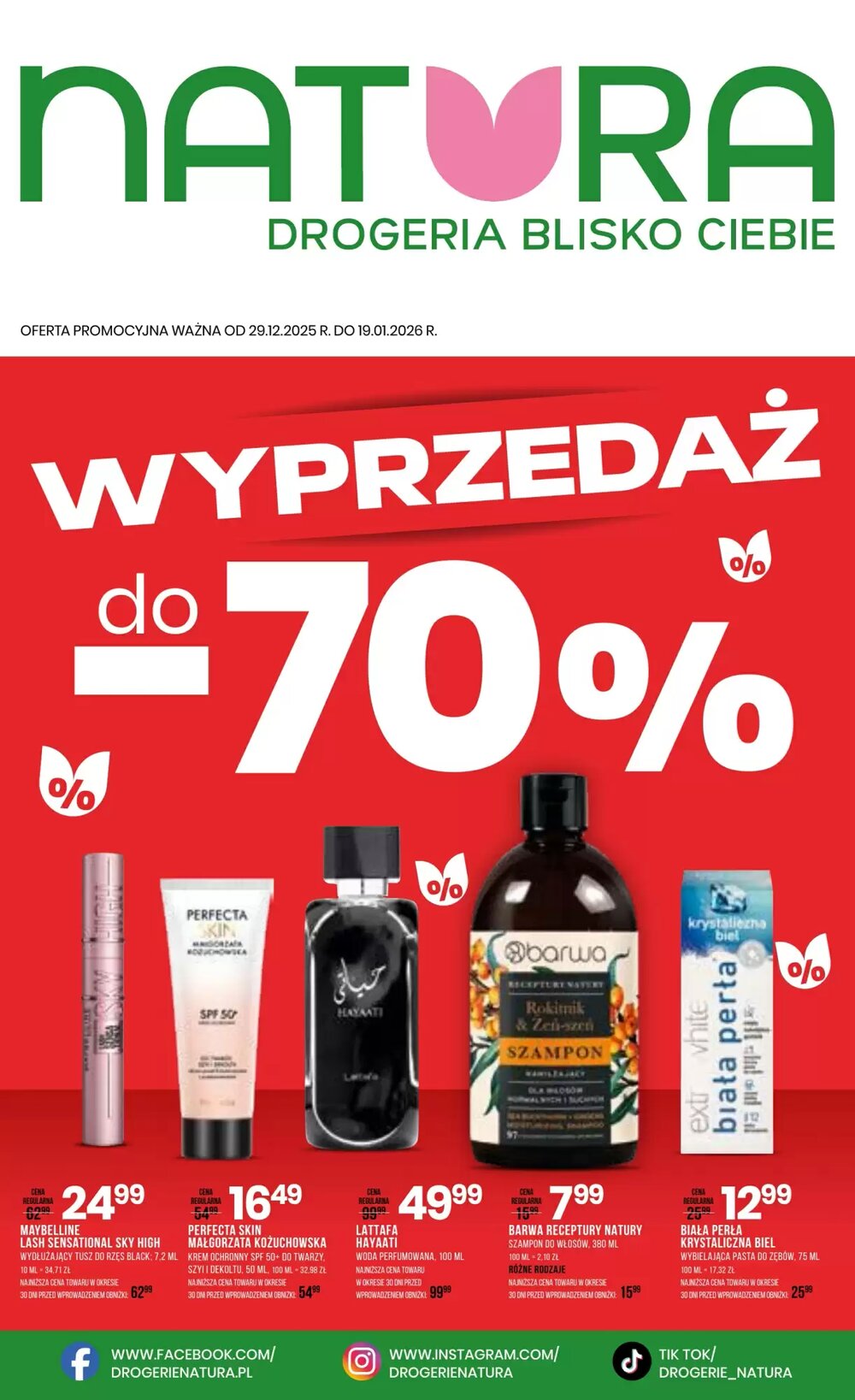 Gazetka promocyjna Drogerie Natura  ważna od 29.12.2025 - Strona 1.
