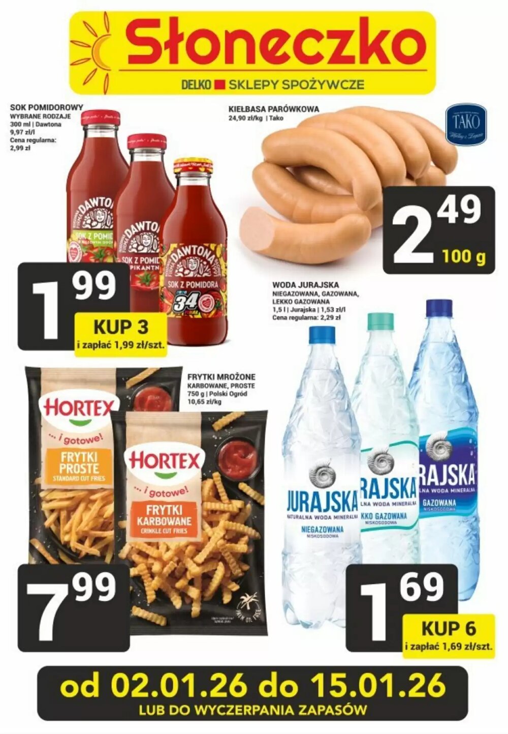 Gazetka promocyjna Słoneczko  ważna od 02.01.2026 - Strona 1.