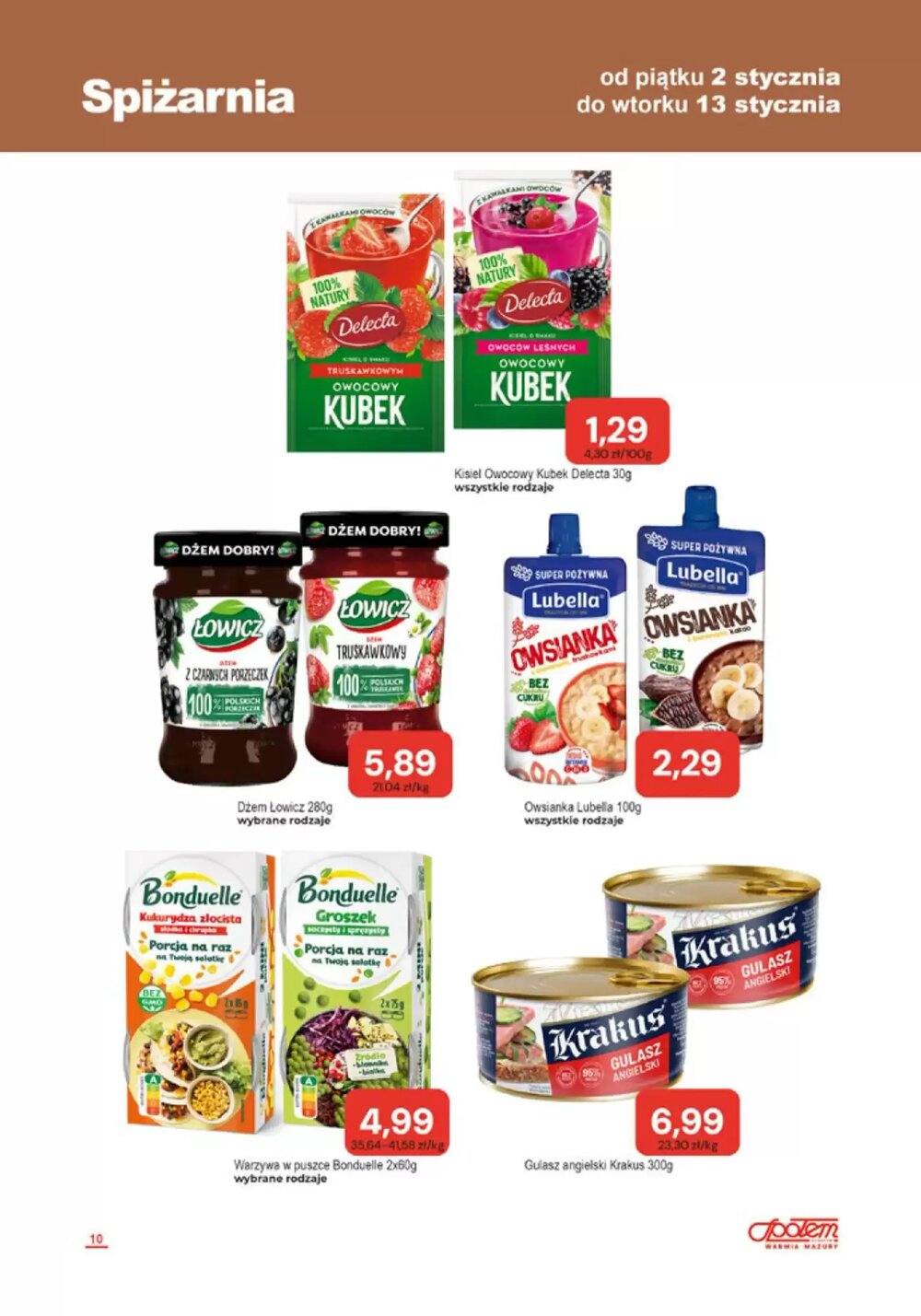 Gazetka promocyjna Społem  ważna od 02.01.2026 - Strona 10.