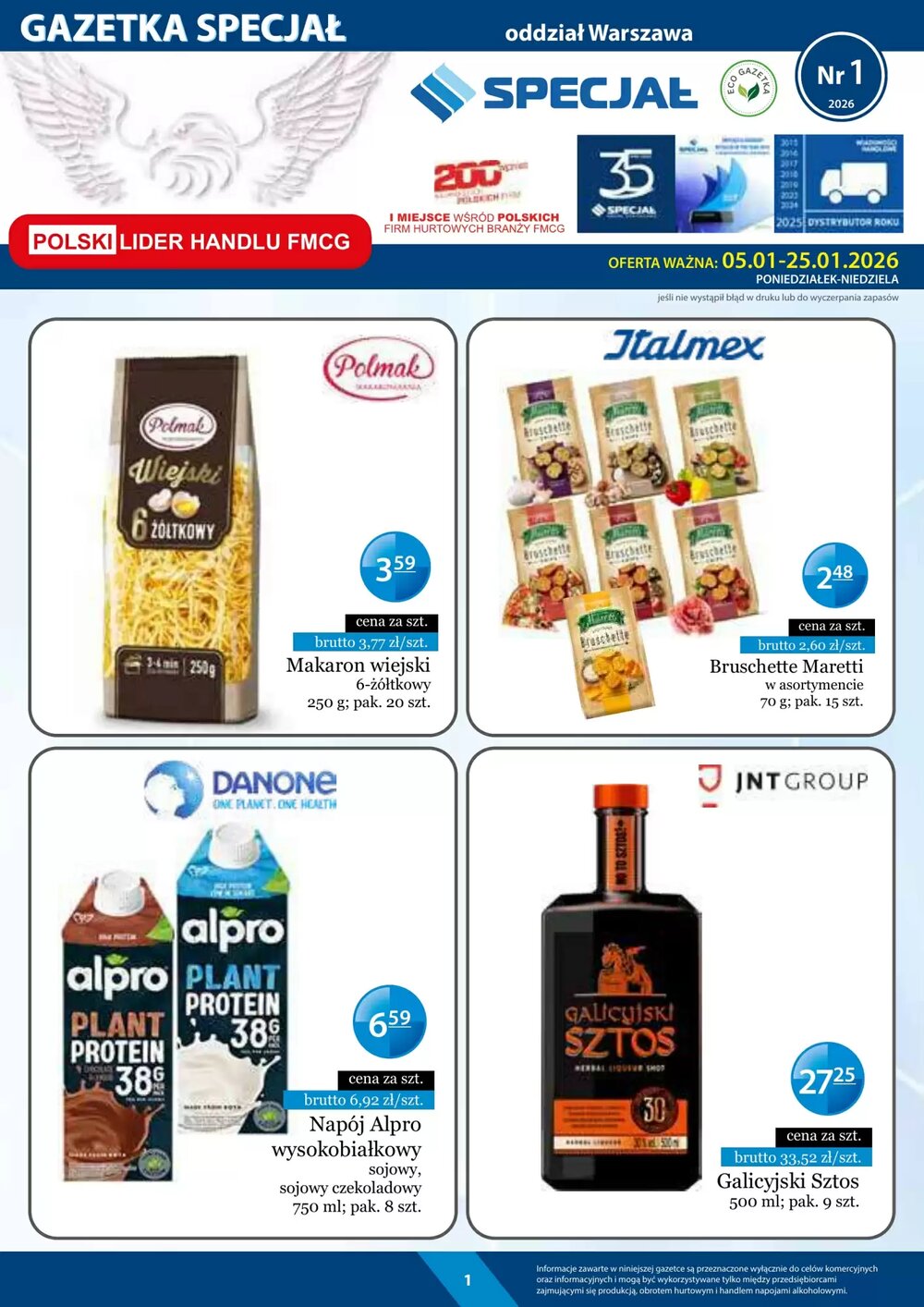 Gazetka promocyjna Specjał  ważna od 05.01.2026 - Strona 1.