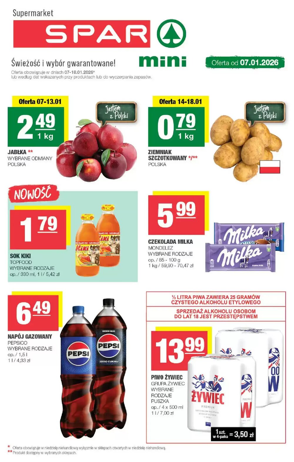 Gazetka promocyjna SPAR mini  ważna od 07.01.2026 - Strona 1.
