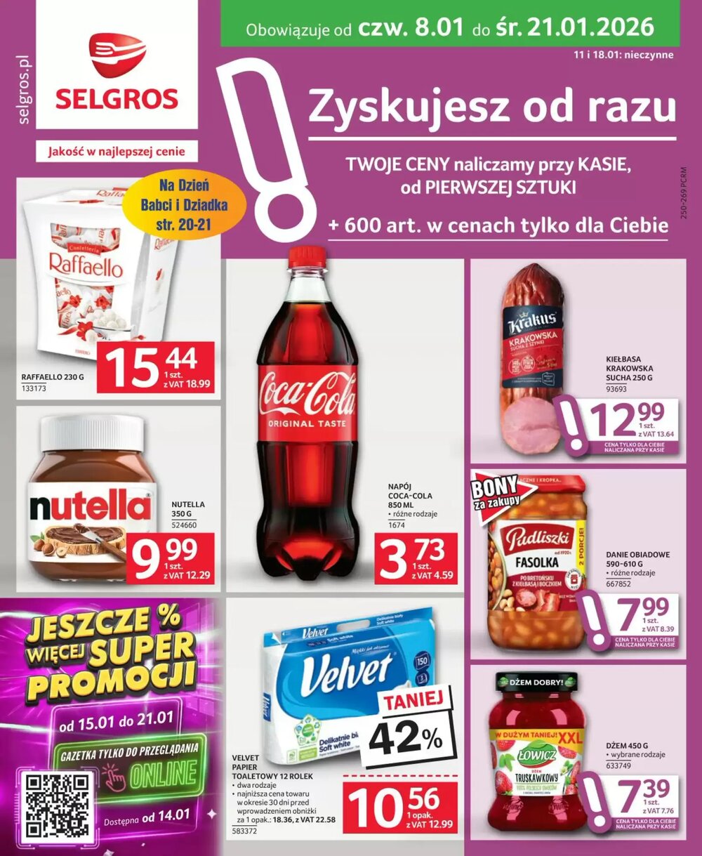 Gazetka promocyjna Selgros  ważna od 08.01.2026 - Strona 1.