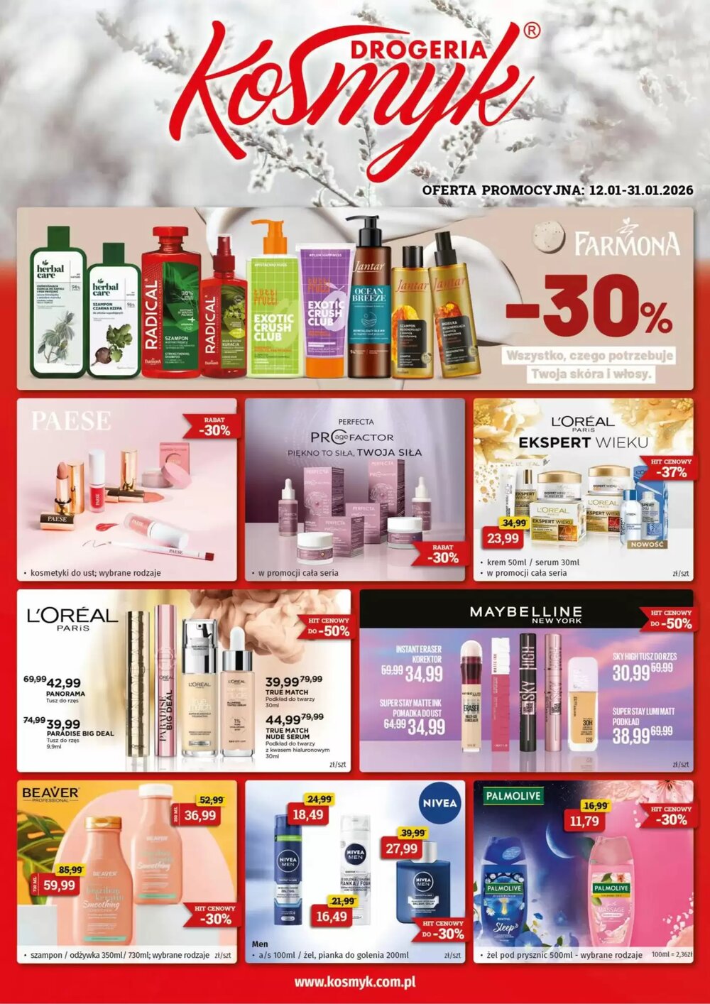 Gazetka promocyjna Drogeria Kosmyk  ważna od 12.01.2026 - Strona 1.