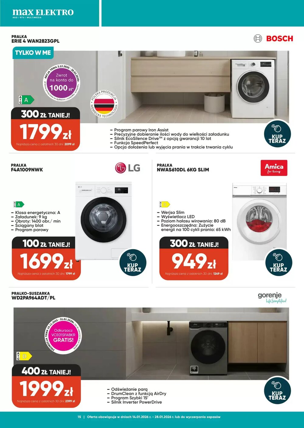 Gazetka promocyjna Max Elektro  ważna od 14.01.2026 - Strona 15.