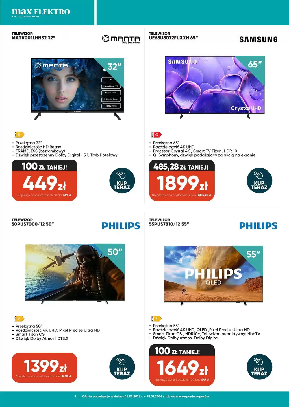 Gazetka promocyjna Max Elektro  ważna od 14.01.2026 - Strona 2.