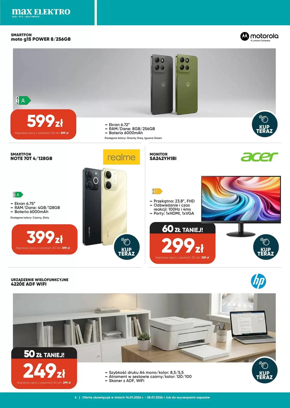 Gazetka promocyjna Max Elektro  ważna od 14.01.2026 - Strona 4.