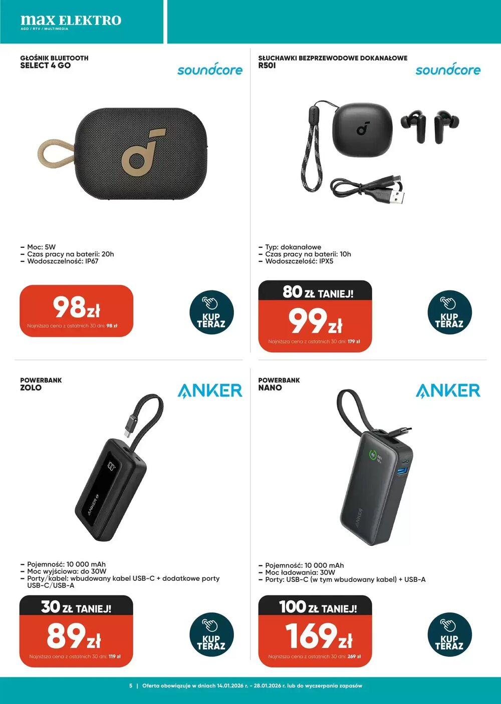 Gazetka promocyjna Max Elektro  ważna od 14.01.2026 - Strona 5.