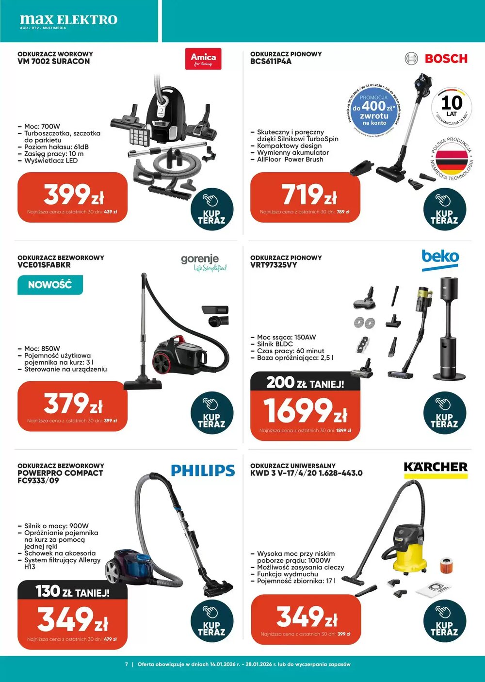 Gazetka promocyjna Max Elektro  ważna od 14.01.2026 - Strona 7.