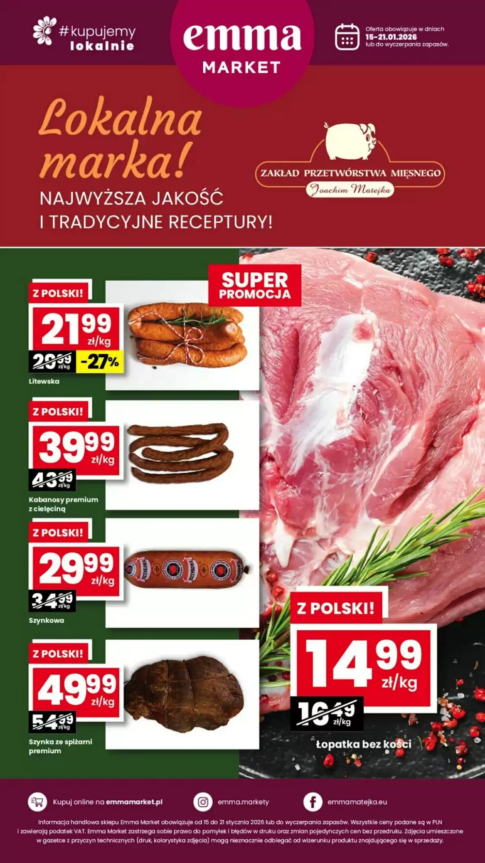 Gazetka promocyjna EMMA market  ważna od 15.01.2026 - Strona 1.
