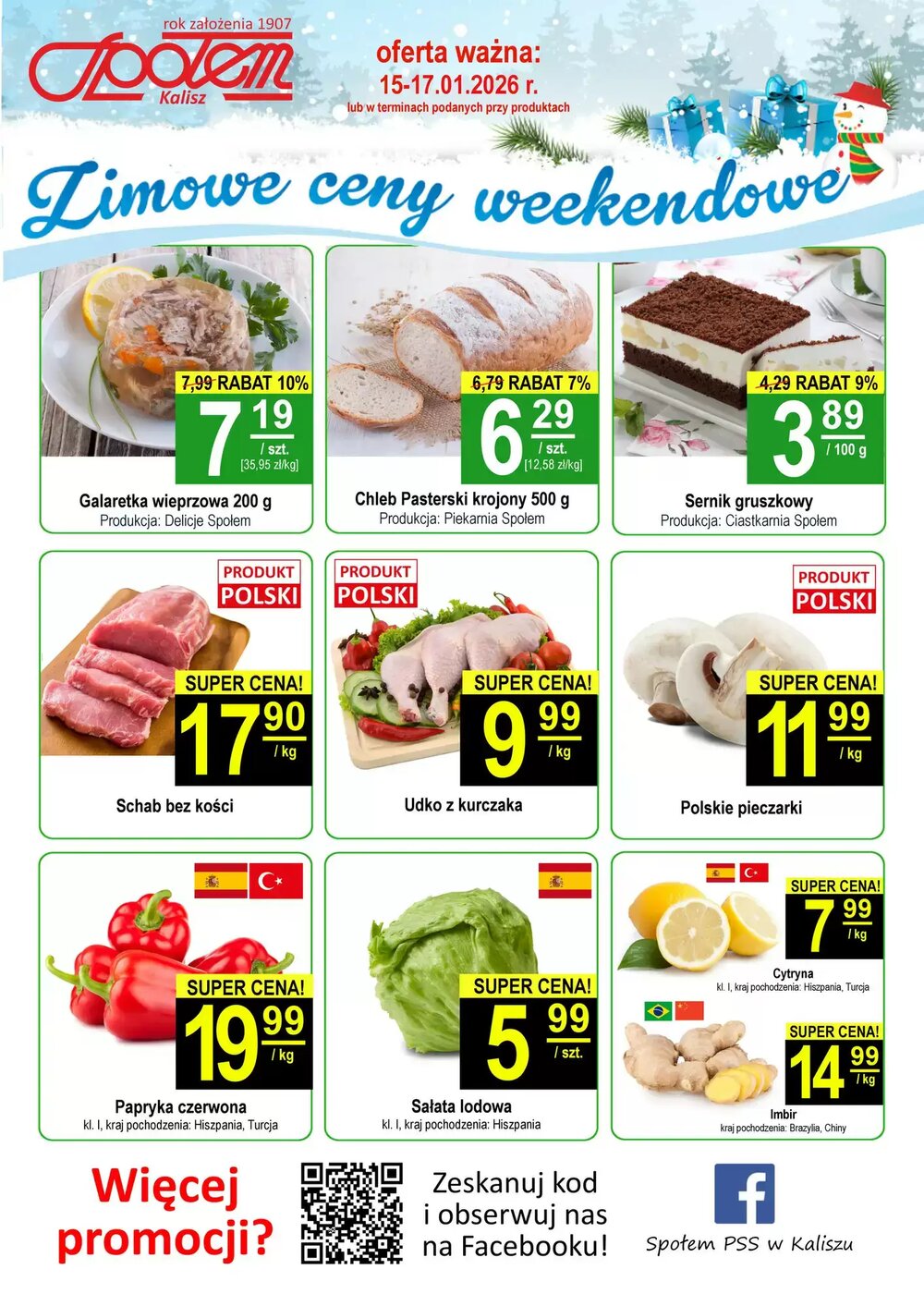 Gazetka promocyjna Społem  ważna od 15.01.2026 - Strona 1.