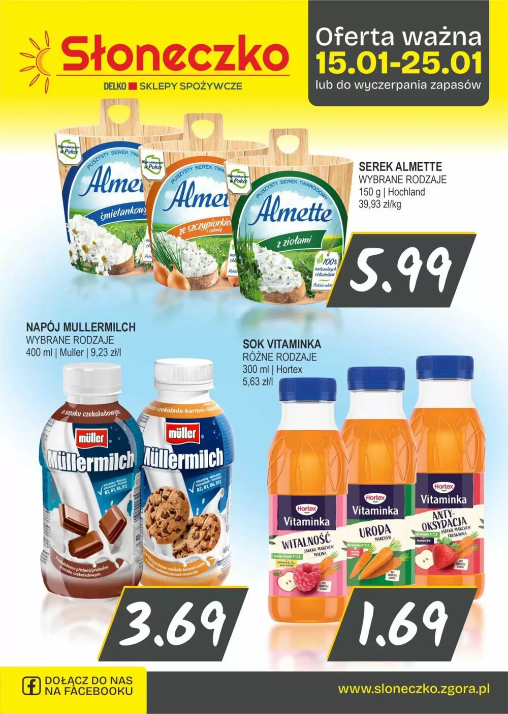 Gazetka promocyjna Słoneczko  ważna od 15.01.2026 - Strona 1.