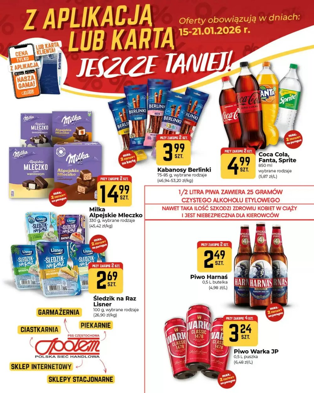 Gazetka promocyjna Społem  ważna od 15.01.2026 - Strona 1.