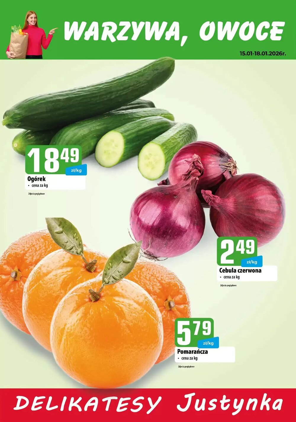 Gazetka promocyjna Delikatesy Justynka  ważna od 15.01.2026 - Strona 1.