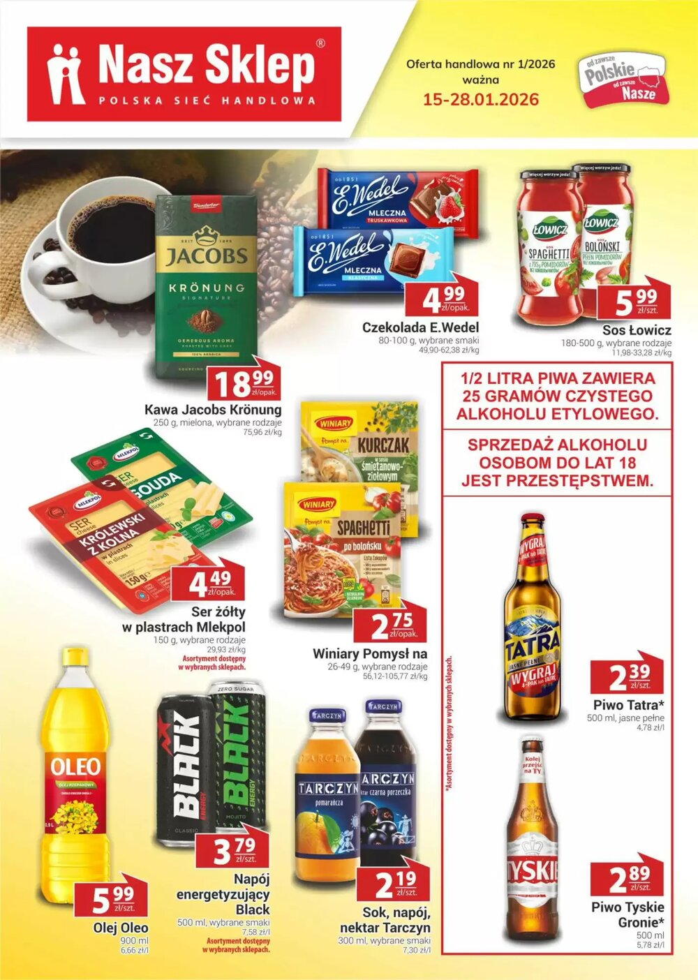 Gazetka promocyjna Nasz Sklep  ważna od 15.01.2026 - Strona 1.