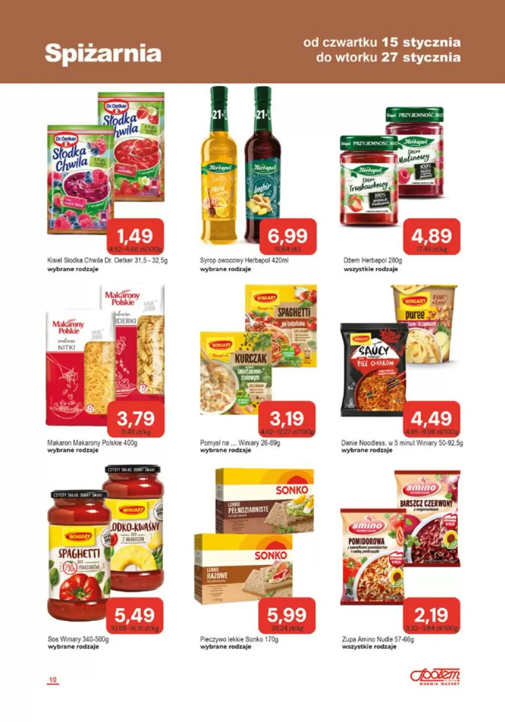 Gazetka promocyjna Społem  ważna od 15.01.2026 - Strona 10.