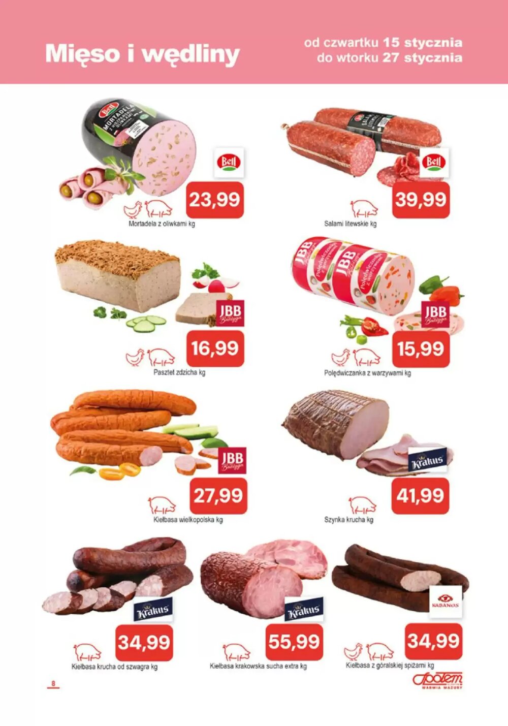 Gazetka promocyjna Społem  ważna od 15.01.2026 - Strona 8.