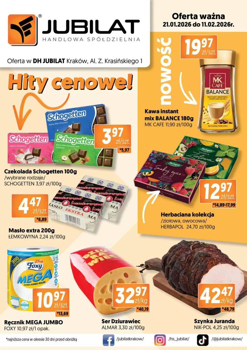 Gazetka promocyjna Jubilat  ważna od 21.01.2026 - Strona 1.
