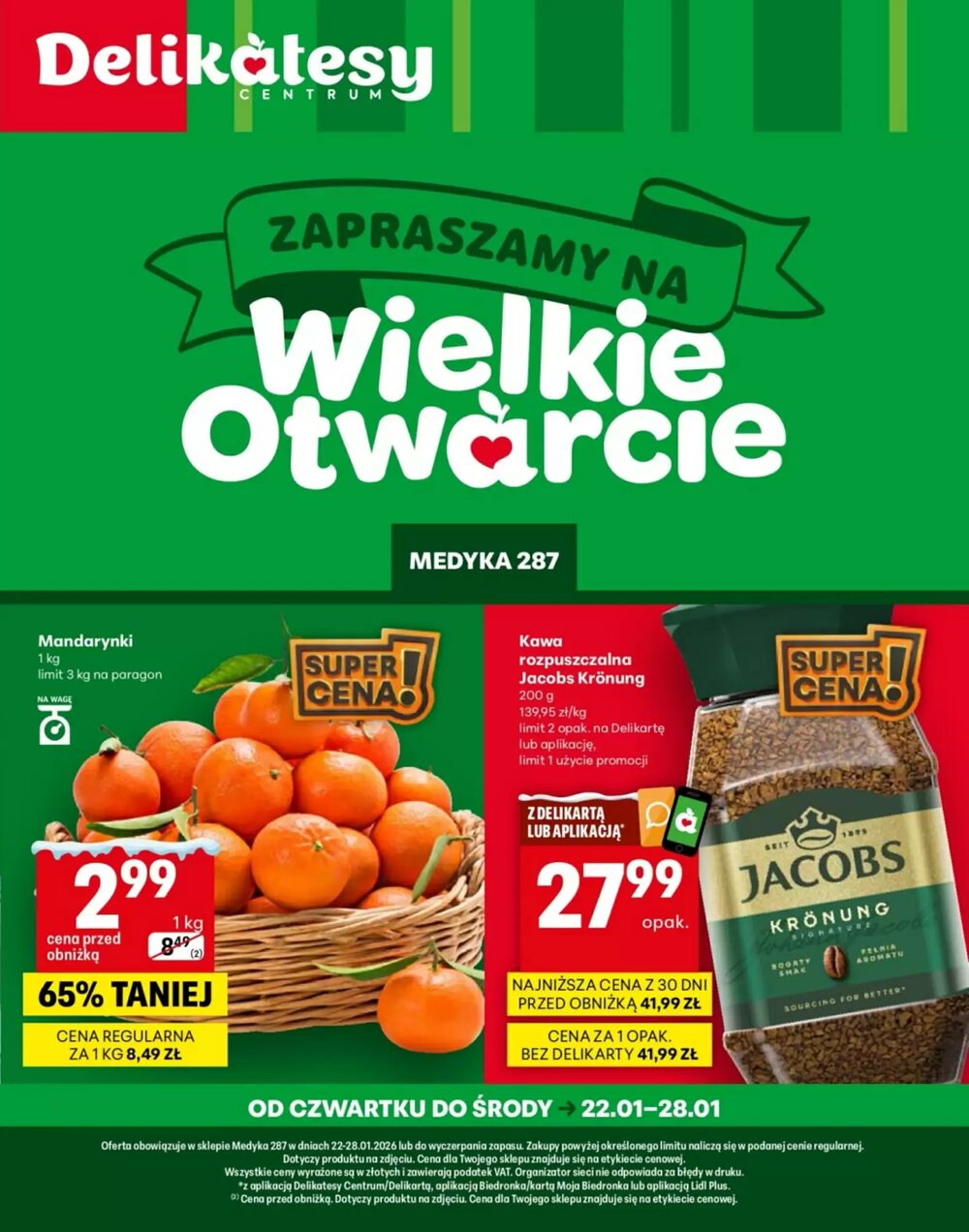 Gazetka promocyjna Delikatesy Centrum  ważna od 22.01.2026 - Strona 1.