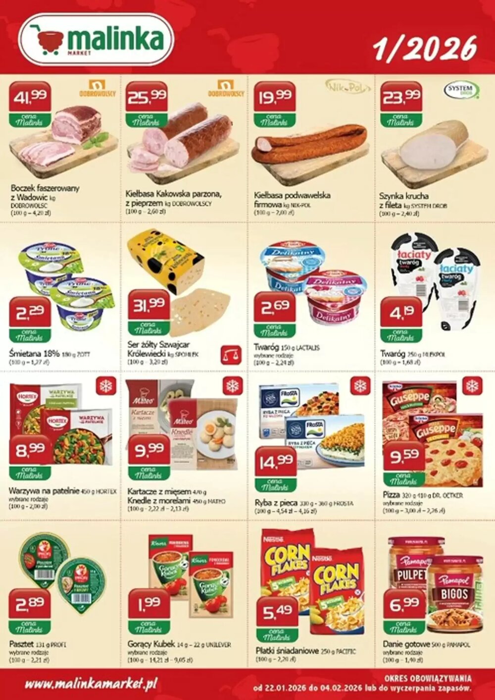 Gazetka promocyjna Malinka Market  ważna od 22.01.2026 - Strona 1.