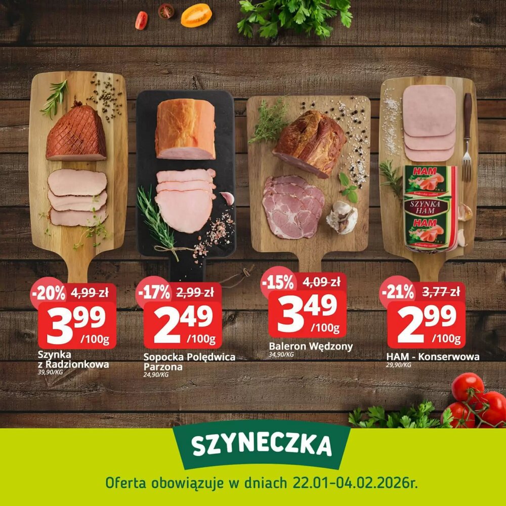 Gazetka promocyjna Szyneczka  ważna od 22.01.2026 - Strona 4.