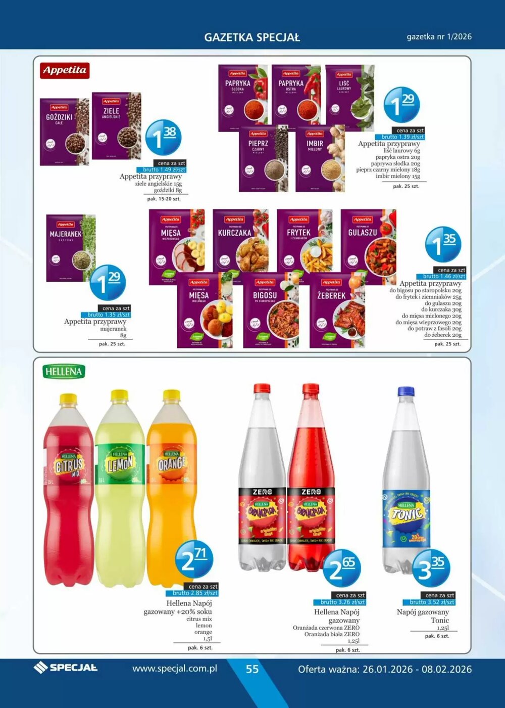 Gazetka promocyjna Specjał  ważna od 26.01.2026 - Strona 55.