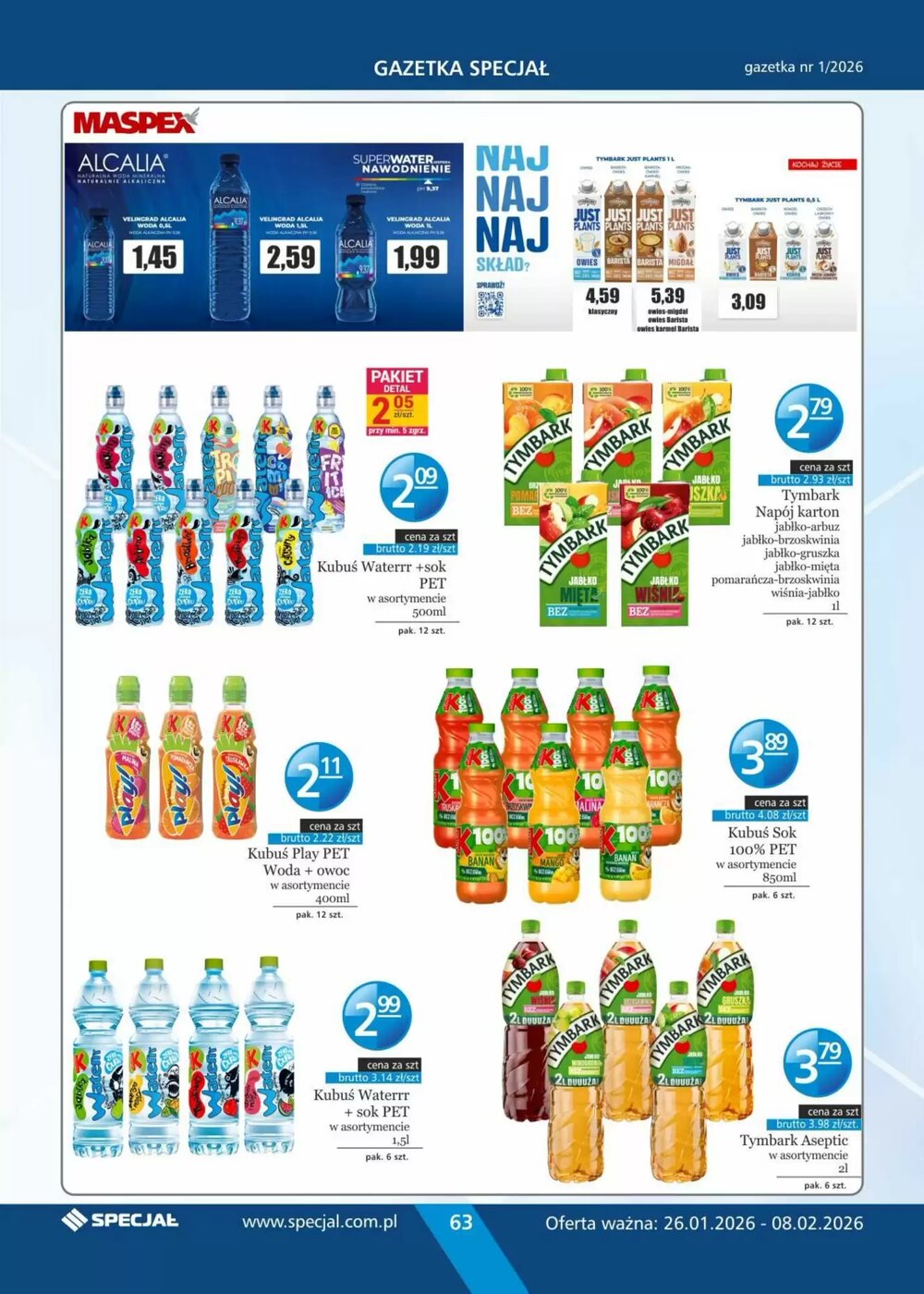 Gazetka promocyjna Specjał  ważna od 26.01.2026 - Strona 63.
