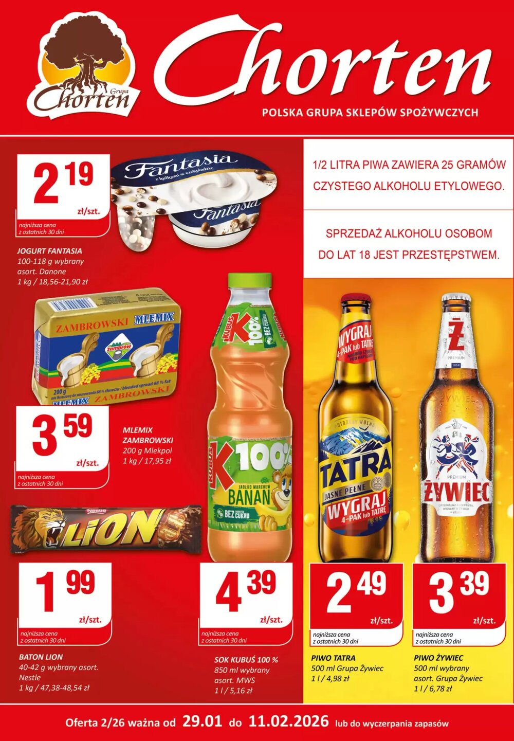 Gazetka promocyjna Chorten  ważna od 29.01.2026 - Strona 1.