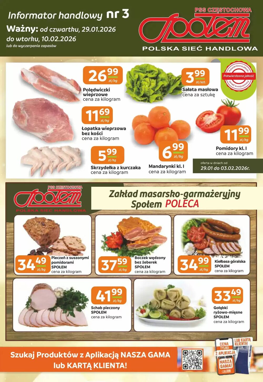 Gazetka promocyjna Społem  ważna od 29.01.2026 - Strona 1.