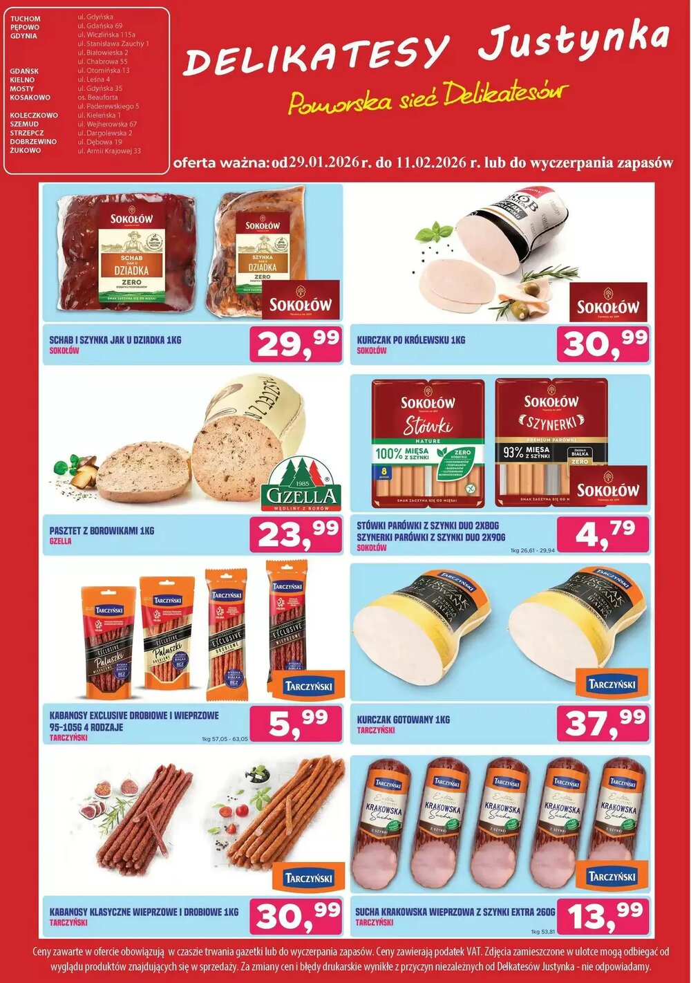 Gazetka promocyjna Delikatesy Justynka  ważna od 29.01.2026 - Strona 1.