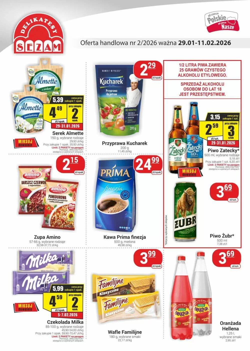 Gazetka promocyjna Delikatesy Sezam  ważna od 29.01.2026 - Strona 1.