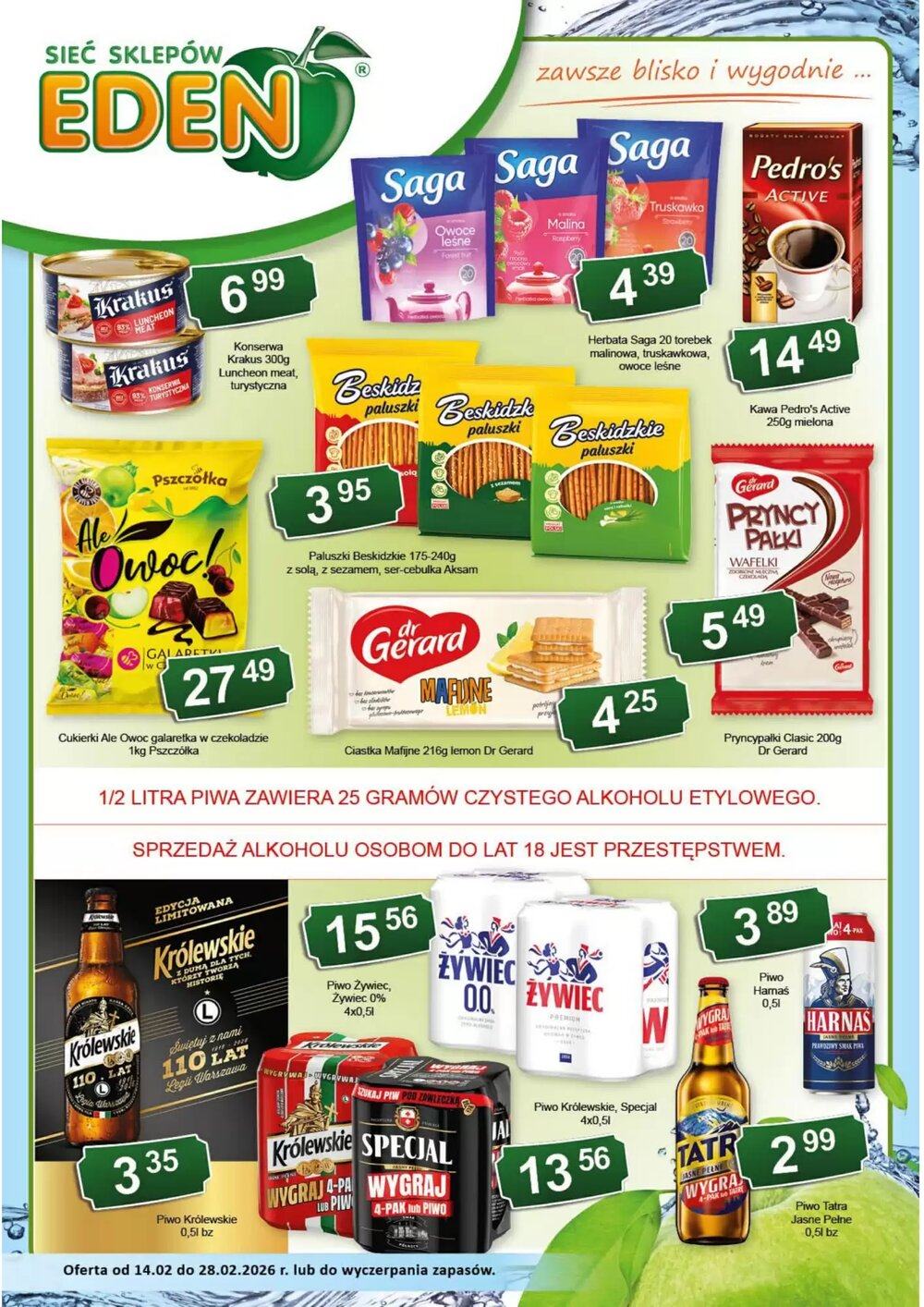 Gazetka promocyjna Eden  ważna od 01.02.2026 - Strona 1.
